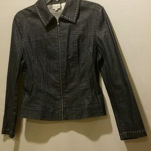 Denim shimmery jacket